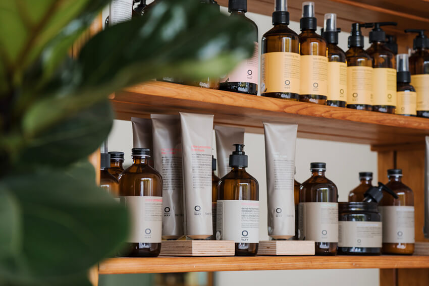 Oway products at Scout Hair, Raumati South